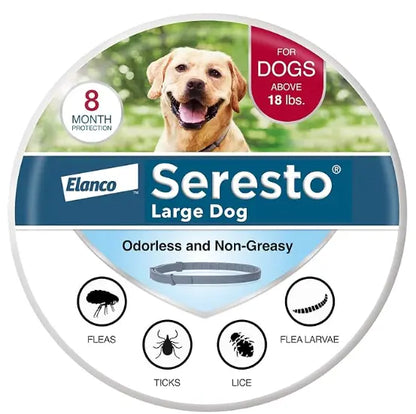 Seresto Flea & Tick Collar For Dogs Over 18 lbs., Treatment & Prevention, Vet-Recommend, 8 Month Protection