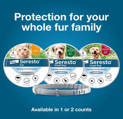 Seresto Flea & Tick Collar For Dogs Over 18 lbs., Treatment & Prevention, Vet-Recommend, 8 Month Protection